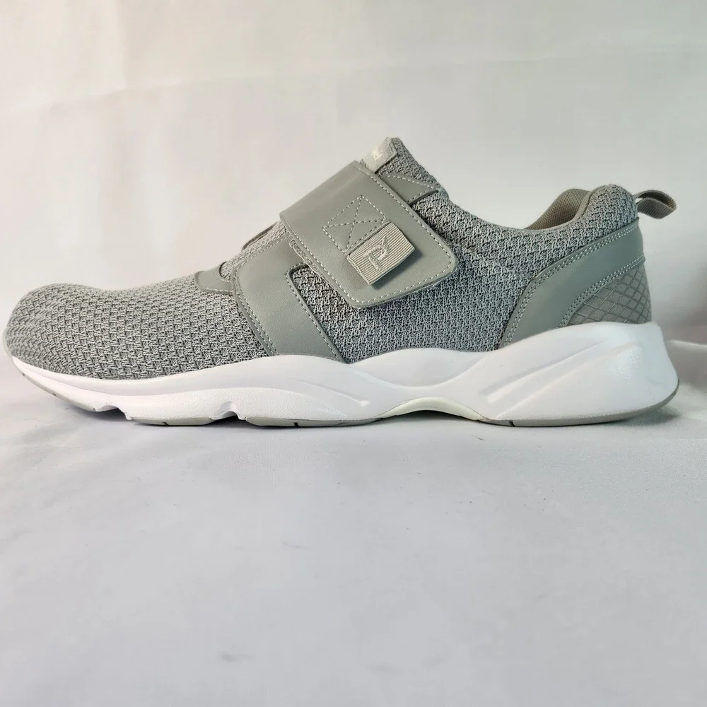 Propet Stability X Strap Gray White Walking Sneakers Mens Size 16X 3E Extra Wide